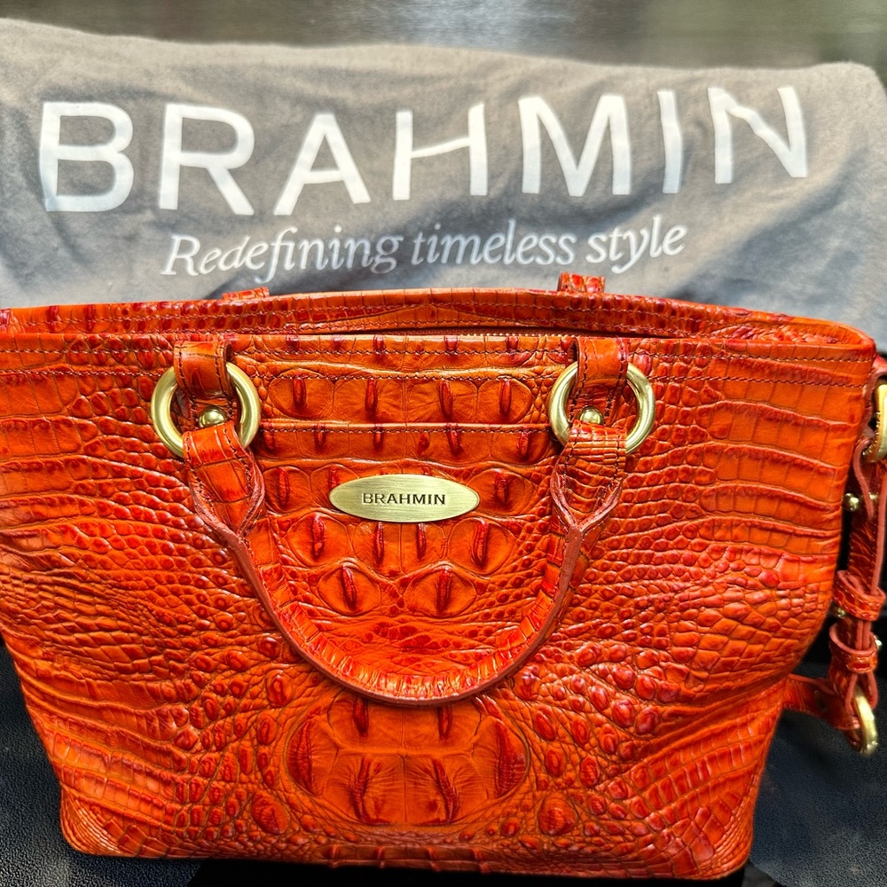 Brahmin Mini Arno Vida Spicy Orange